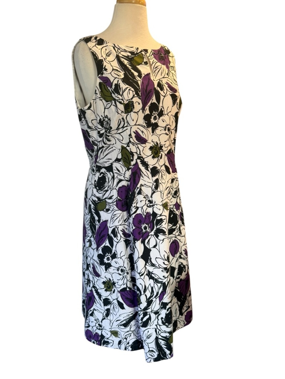 Jessica Howard Sleeveless Floral Fit & Flare Knee Length Dress Size 12 - Picture 2 of 11